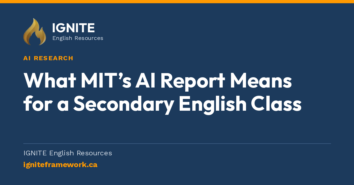 What MIT's AI Report Means for a Secondary English Class